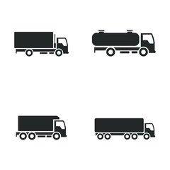 Leinwandbilder - truck icon template color editable. truck transportation symbol vector sign isolated on white background illustration for graphic and web design.