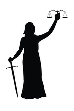 Themis Lady Justice Silhouette Vector