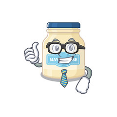 Sticker - cool and smart Businessman mayonnaise wearing glasses