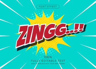 Poster - comic text effect. editable font style