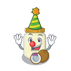 Sticker - Funny Clown coconut butter cartoon character mascot design