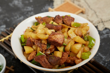 Wall Mural - Braised pork and potatoes