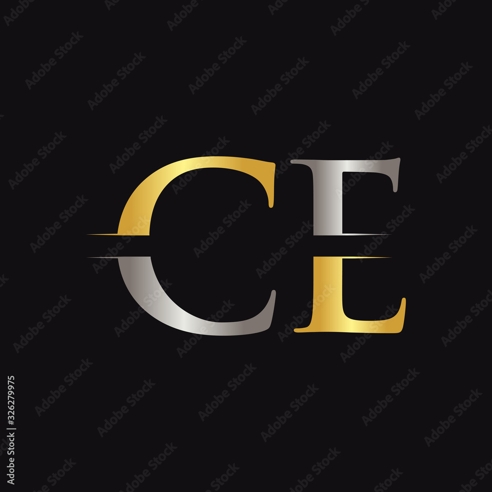 Initial CE Letter Logo With Creative Modern Business Typography Vector ...