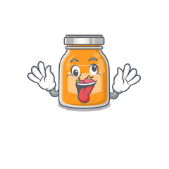 Sticker - Cute sneaky apple jam Cartoon character with a crazy face