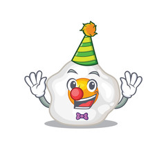 Sticker - Funny Clown fried egg cartoon character mascot design