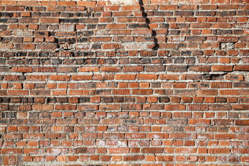 An old red brick wall.