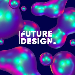 Poster - 3d background with gradient geometric shapes. eps10 vector.