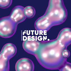 Poster - 3d background with gradient geometric shapes. eps10 vector.