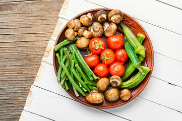 Wall Mural - Freshly grilled vegetables