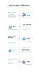 Aufkleber - Simple business infographic for company milestones timeline template. Easy to use for your website or presentation.