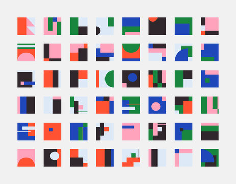 Bauhaus Abstract Vector Shapes Collection