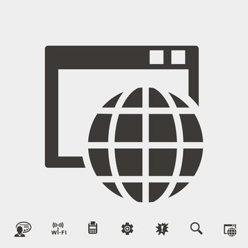 internet page icon vector illustration and symbol for website and graphic design