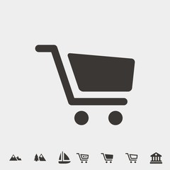Fototapete - trolley icon vector illustration and symbol for website and graphic design