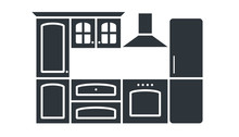 Kitchen furniture icon simple isolated