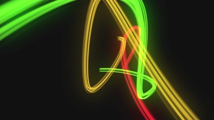 Wall Mural - Beautiful Colored Abstract Streams Seamless. Futuristic Digital Data Trails Flowing Looped 3d Animation. Strokes of Light. Digital and Technology Concept. 4k Ultra HD 3840x2160