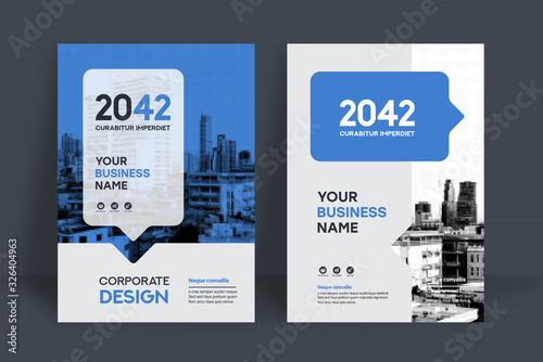 Fotografía City Background Business Book Cover Design Template