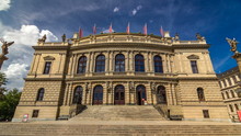 The Rudolfinum Prague Timelapse , A Beautiful Neo-renaissance Building Which Is Home To The Czech Philharmonic Orchestra.
