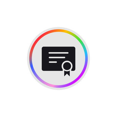 Sticker - Certificate -  Modern App Button