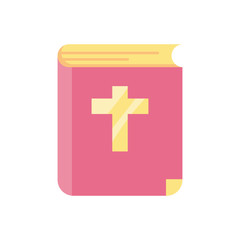 Sticker - catholic bible, flat style icon