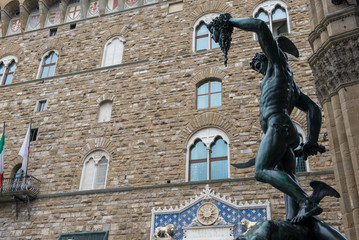 Poster - Florence, Italy.10.18.2015.Sculpture of Perseus with the head of Medusa.