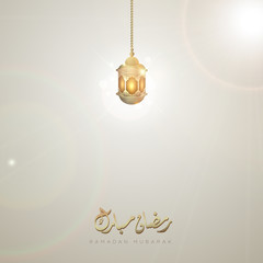 islamic Ramadan Kareem greeting card Vector illustration concept of arabic religion, islamic lantern. Ramadan holiday.