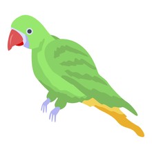 Amazon Parrot Icon. Isometric Of Amazon Parrot Vector Icon For Web Design Isolated On White Background
