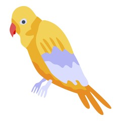 Wall Mural - Zoo parrot icon. Isometric of zoo parrot vector icon for web design isolated on white background