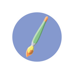 Poster - paint brush, block style icon