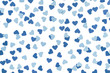Small Blue Hearts On White Background
