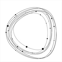 Poster - geometric form with lines and dots
