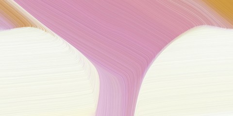 Poster - background graphic with contemporary waves illustration with linen, pastel violet and dark khaki color