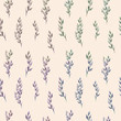 Watercolor eucalyptus branches seamless pattern. Hand painted floral texture with plant objects on pastel background. Natural tropical wallpaper