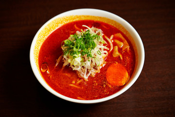 Poster - Japanese spicy ramen noodle in bowl