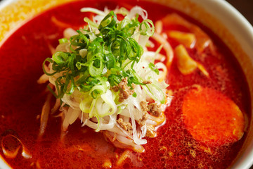 Poster - Japanese spicy ramen noodle in bowl