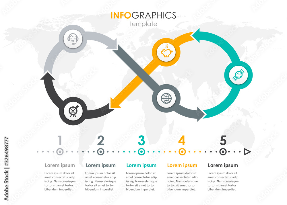 Vector infographic template Stock Vector | Adobe Stock