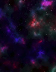 Wall Mural - Galaxy background with colorful abstract texture Cosmic stars Illustration for artwork, party flyers, posters, banners