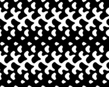Full Seamless Black White Shape Pattern. Monochrome Vector For Dress Fabric Print. Design For Textile And Home Decoration. 