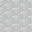 Seamless stonework pattern/ Black and white stone wall texture/ Cobblestone pavement background/ Hand drawn vector illustration
