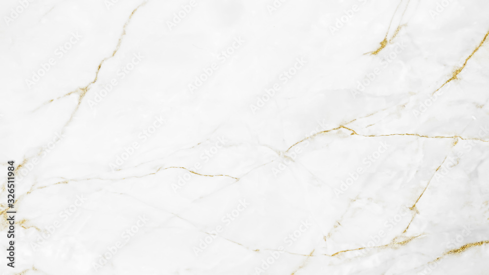 White and gold marble texture background design for your creative design	 - obrazy, fototapety, plakaty 
