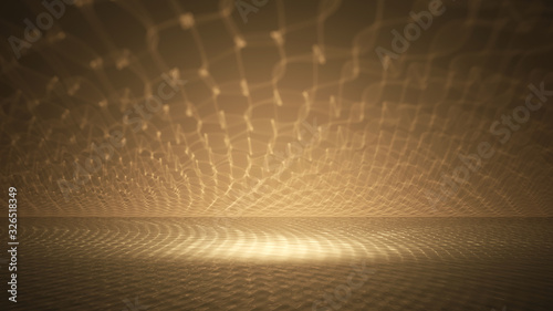 Cuadros en Lienzo Interior water pool with caustics pattern in blade runner 2049 style