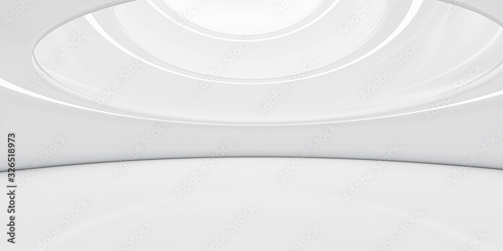 modern futuristic abstract white architecture background 3d render ...