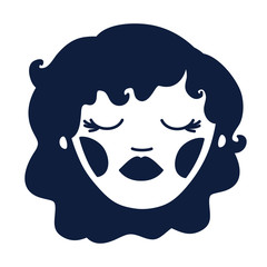 Sticker - young woman head avatar character