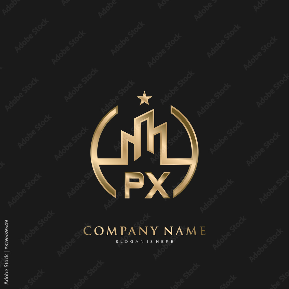 Initial Letter PX Real Estate Luxury house Logo Vector for Business ...