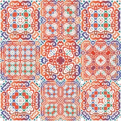 Naklejka na meble National ornamental patterns in the ceramic tiles.
