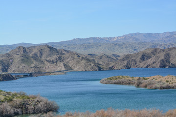 Wall Mural - Beautiful view of Lake Mohave on the Arizona Nevada border, in the Lake Mead National Recreation Area. Mohave County, Arizona USA