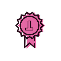 Sticker - championship medal award isolated icon