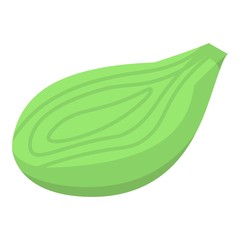 Wall Mural - Green leaf fruit icon. Isometric of green leaf fruit vector icon for web design isolated on white background