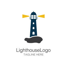 Light house logo vector design template