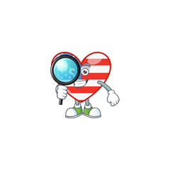 Wall Mural - A famous of one eye independence day love Detective cartoon character design