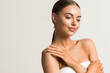 © Utkamandarinka - Woman beauty skin care portrait natural make up healthy skin and hands